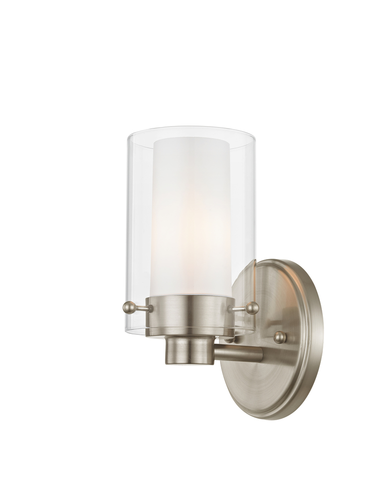 1 Light Brushed Nickel Bath Light