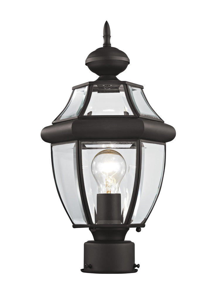 1 Light Bronze Outdoor Post Lantern