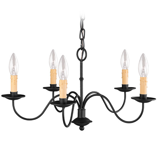 5 Light Black Chandelier