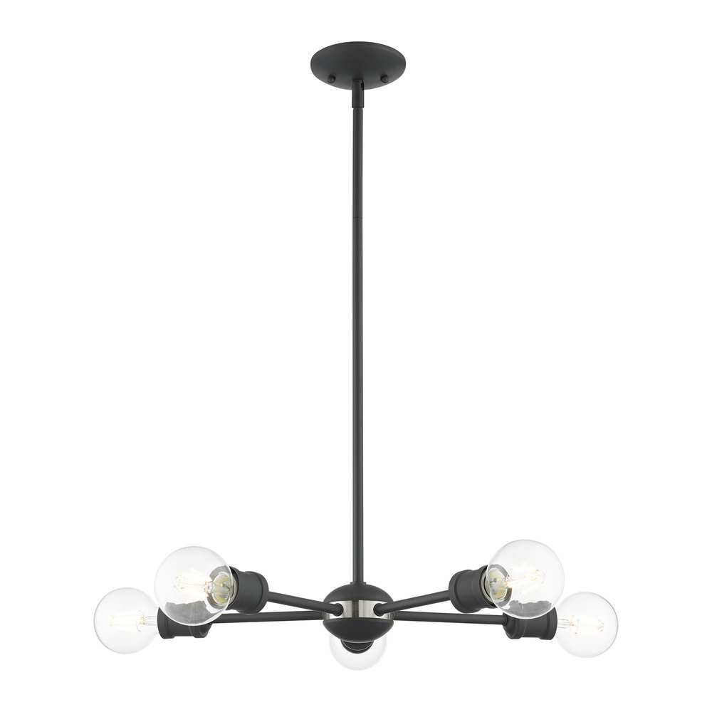 5 Lt Scandinavian Gray Chandelier