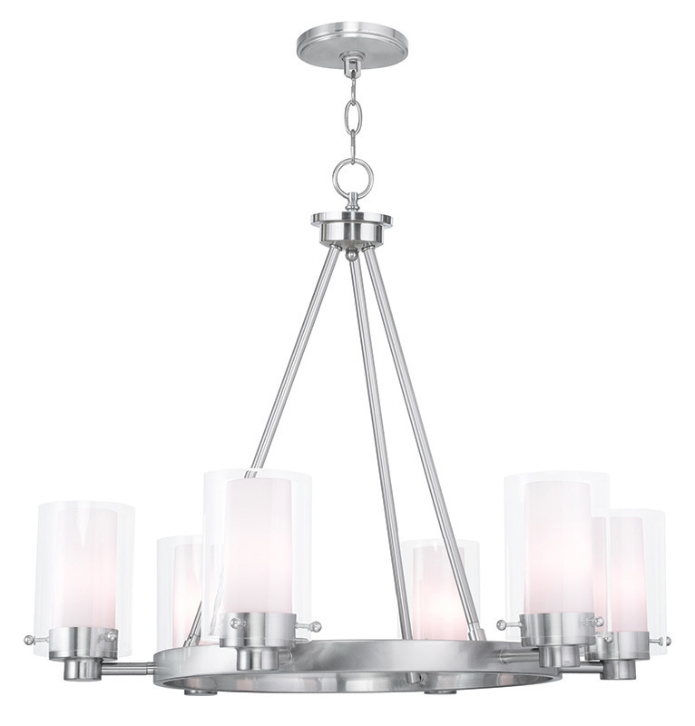 6 Light Brushed Nickel Chandelier