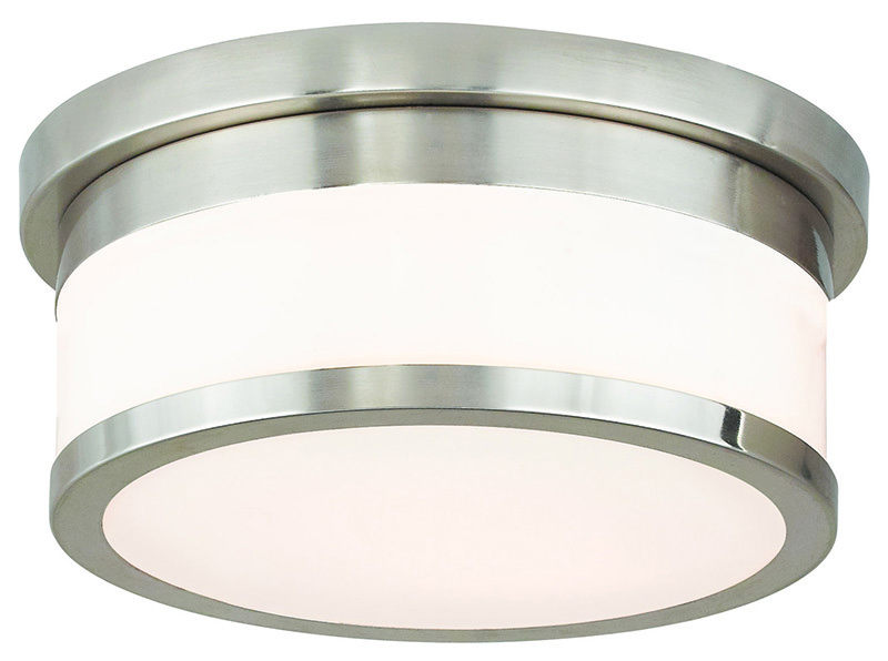 2 Light Brushed Nickel Ceiling Mount