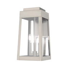 Livex Lighting 20855-91 - 3 Lt Brushed Nickel Outdoor Wall Lantern