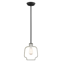 Livex Lighting 45511-04 - 1 Lt Black & Winter Gold Mini Pendant