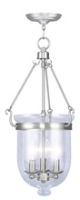 Livex Lighting 5064-91 - 3 Light Brushed Nickel Chain Lantern