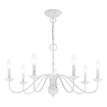 Livex Lighting 52167-60 - 7 Lt Antique White Chandelier