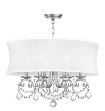 Livex Lighting 6306-91 - 6 Light Brushed Nickel Chandelier