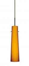 Besa Lighting 1BC-567480-BR - Besa Camino Pendant Bronze Amber Matte 1x40W Halogen