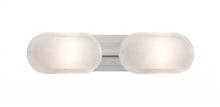  2WT-962759-LED-SN - Besa, Cabo Vanity, Frost/Bubble, Satin Nickel Finish, 2x9W LED