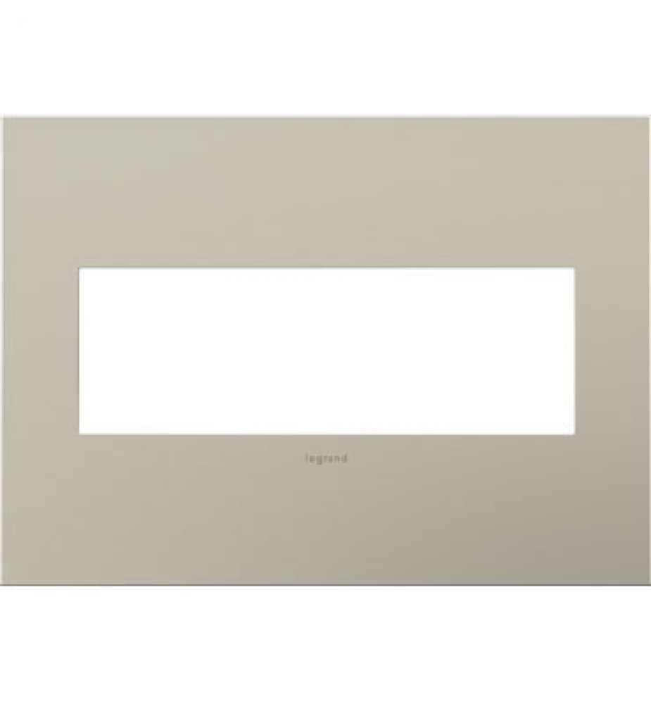 Adorne® Satin Nickel Three-Gang Screwless Wall Plate