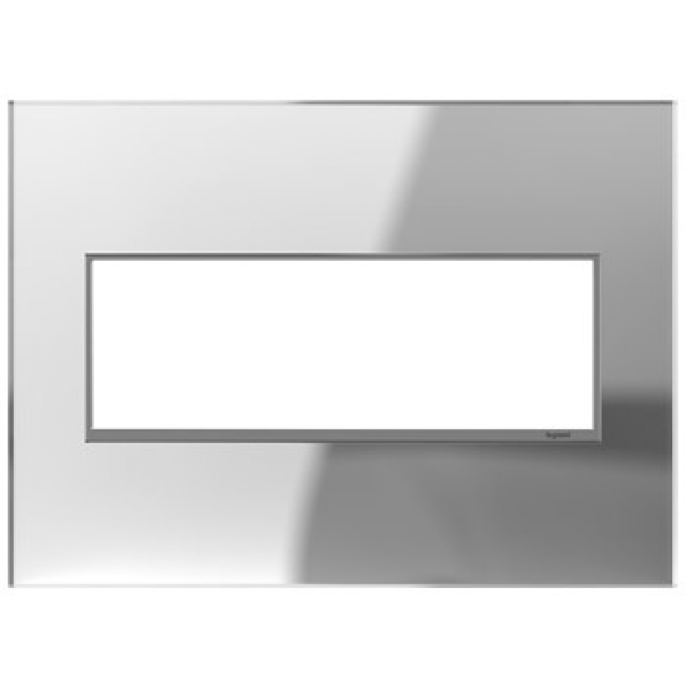 Adorne® Mirror Three-Gang Screwless Wall Plate