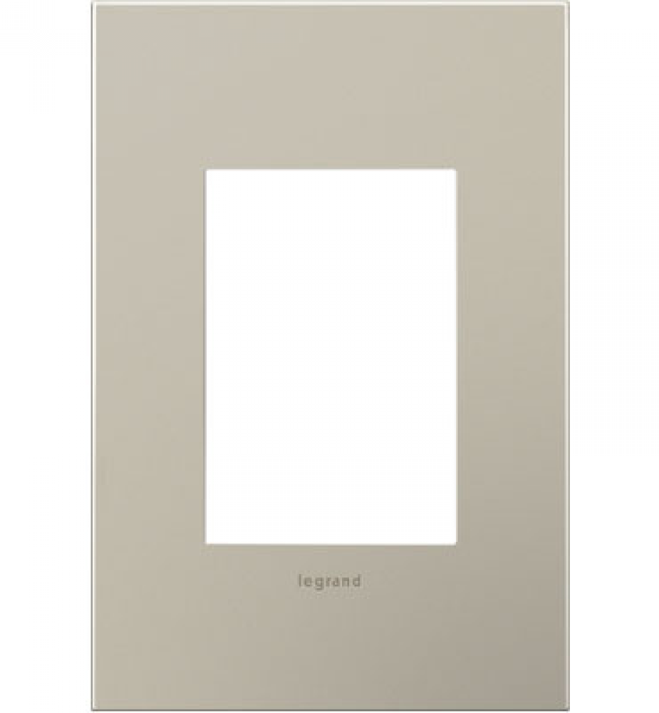 Adorne® Satin Nickel One-Gang-Plus Screwless Wall Plate