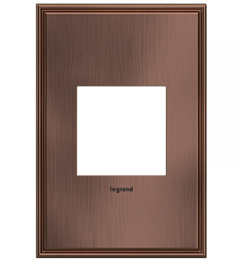 Adorne® Matte Antique Copper One-Gang Screwless Wall Plate