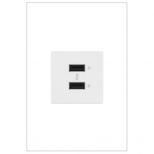 Legrand ARUSB2AA6W4 - Adorne® Ultra-Fast USB Type-A/A Outlet Module, White