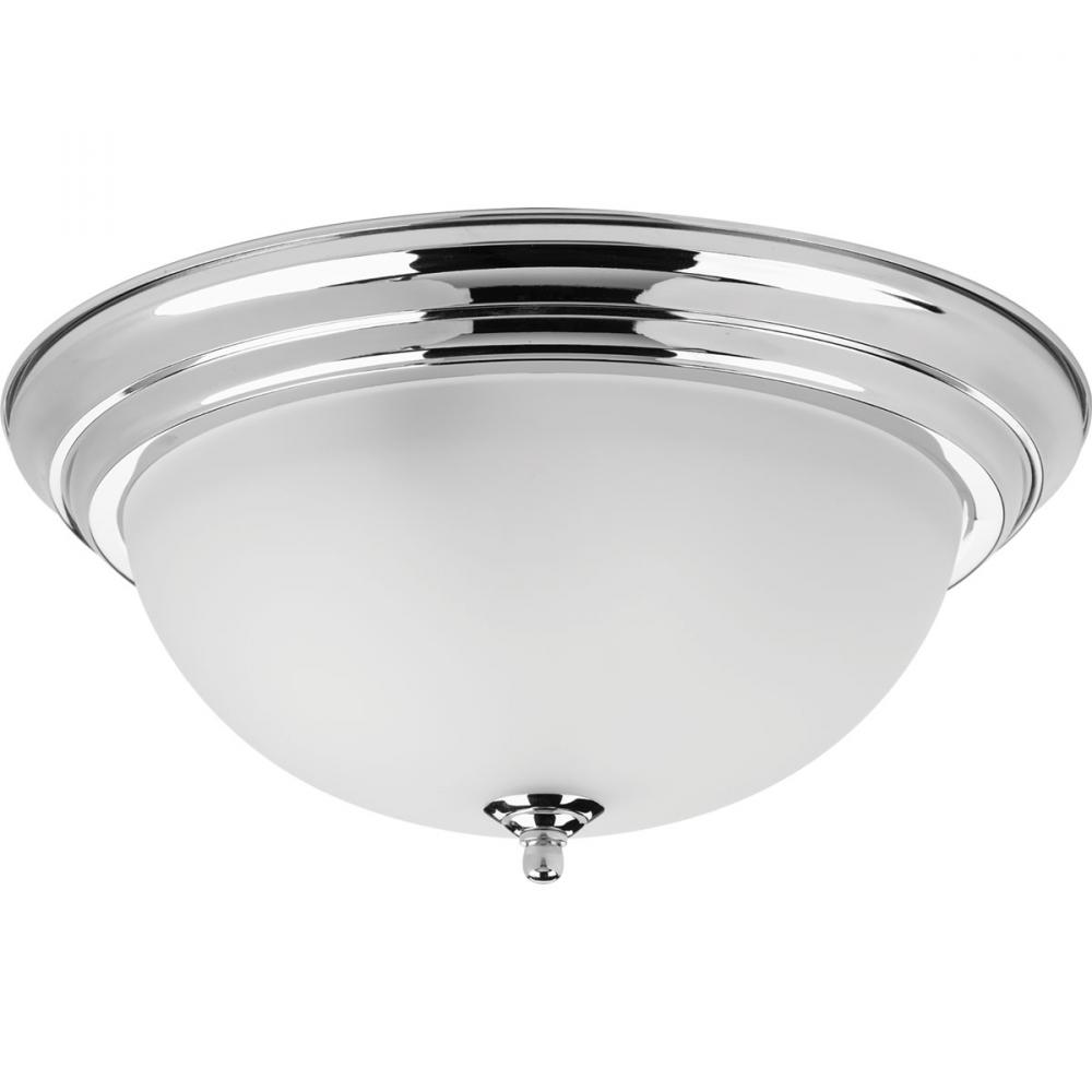 Three-Light Dome Glass 15-1/4" Close-to-Ceiling