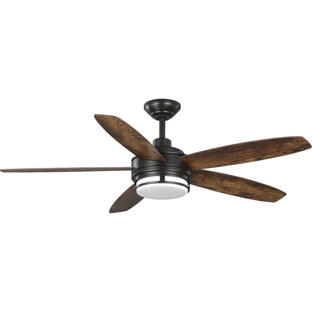 Albin Collection 54" Indoor/Outdoor Five-Blade Bronze Ceiling Fan