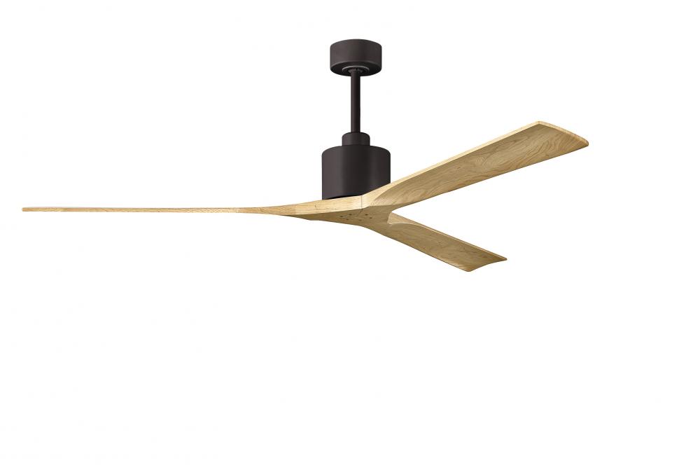 Nan XL 6-speed ceiling fan in Matte White finish with 72” solid light maple tone wood blades