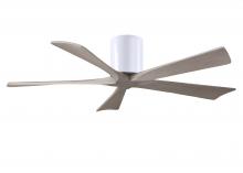 Matthews Fan Company IR5H-WH-GA-52 - Irene-5H three-blade flush mount paddle fan in Matte White finish with 52” Gray Ash tone blades.