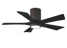 Matthews Fan Company IR5HLK-TB-BK-42 - IR5HLK five-blade flush mount paddle fan in Textured Bronze finish with 42” solid matte black wo