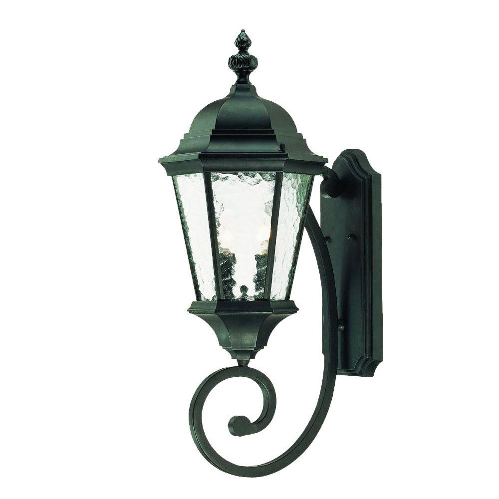 Telfair Collection Wall-Mount 2-Light Outdoor Matte Black Light Fixture