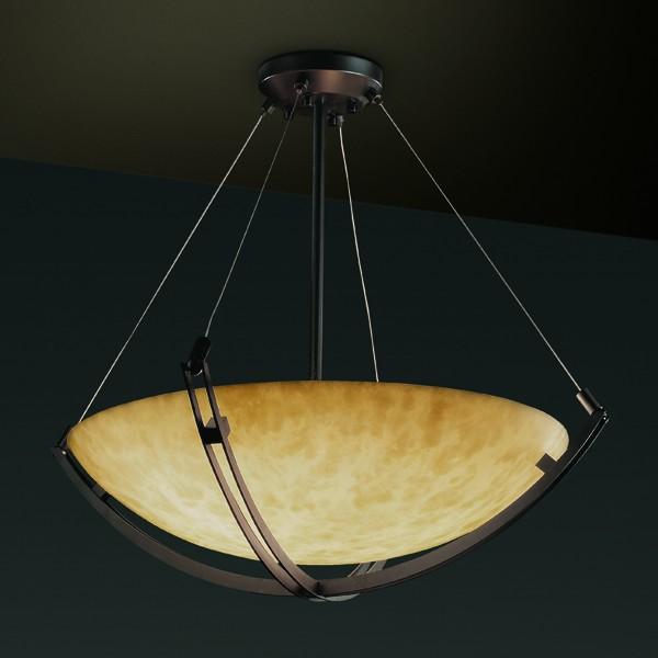 36" LED Pendant Bowl w/ Crossbar