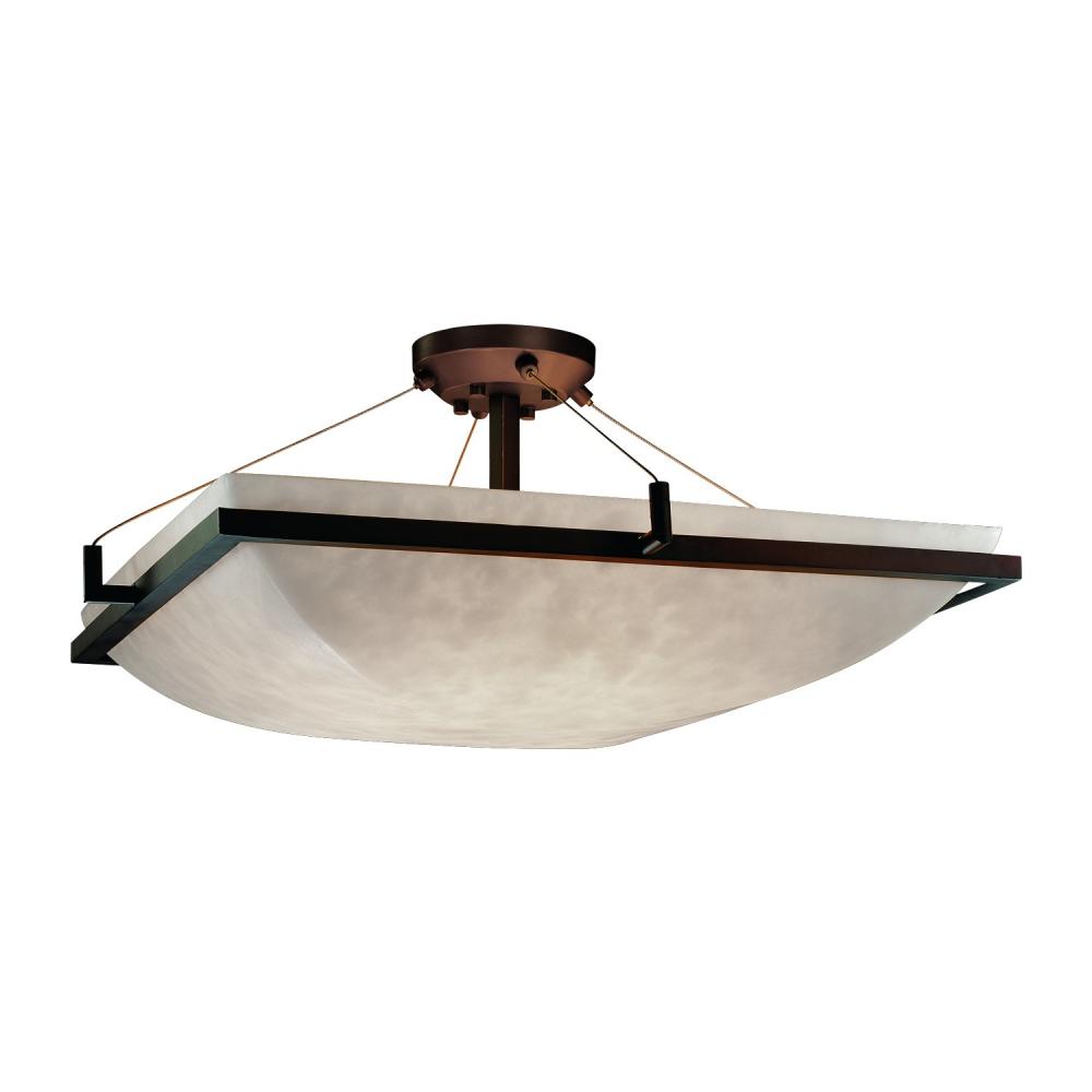 18" Square LED Semi-Flush Bowl w/ Ring