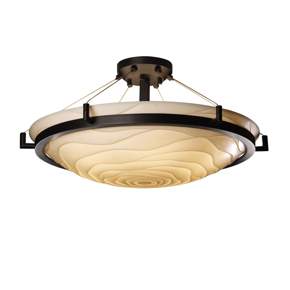 24" LED Semi-Flush Bowl w/ Ring