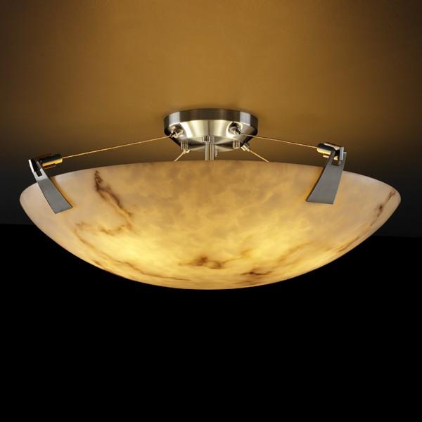 36" LED Semi-Flush Bowl w/ Tapered Clips