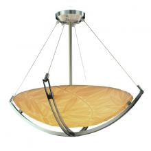 Justice Design Group PNA-9721-35-BMBO-NCKL - 18" Pendant Bowl w/ Crossbar