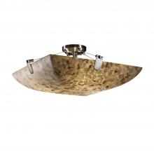 Justice Design Group ALR-9612-25-NCKL - 24" Semi-Flush Bowl w/ U-Clips