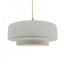 Justice Design Group CER-6545-BIS-BRSS-BEIG-TWST-LED1-700 - Large Tier LED Pendant