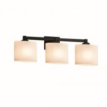 Justice Design Group FSN-8433-30-OPAL-MBLK - Regency 3-Light Bath Bar