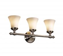 Justice Design Group FSN-8523-20-OPAL-NCKL - Tradition 3-Light Bath Bar