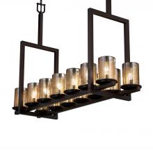 Justice Design Group FSN-8764-10-MROR-DBRZ-LED14-9800 - Dakota 14-Light Bridge LED Chandelier (Tall)