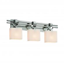 Justice Design Group PNA-8503-55-PLET-NCKL - Argyle 3-Light Bath Bar