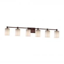 Justice Design Group POR-8426-10-PLET-DBRZ - Tetra 6-Light Bath Bar