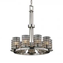 Justice Design Group WGL-8766-10-GRCB-NCKL-LED9-6300 - Dakota 9-Light Ring LED Chandelier