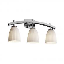 Justice Design Group FSN-8593-15-RBON-MBLK - Archway 3-Light Bath Bar