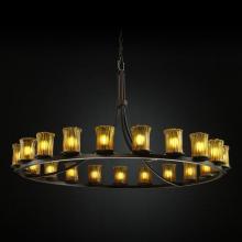 Justice Design Group GLA-8716-16-WHTW-DBRZ - Dakota 21-Light 1-Tier Ring Chandelier