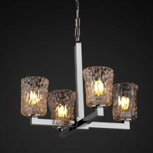 Justice Design Group GLA-8829-16-CLRT-MBLK - Modular 4-Light Chandelier