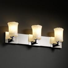 Justice Design Group GLA-8923-26-WHTW-MBLK - Modular 3-Light Bath Bar