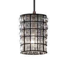 Justice Design Group WGL-8815-10-GRCB-NCKL-RIGID - Mini 1-Light Pendant