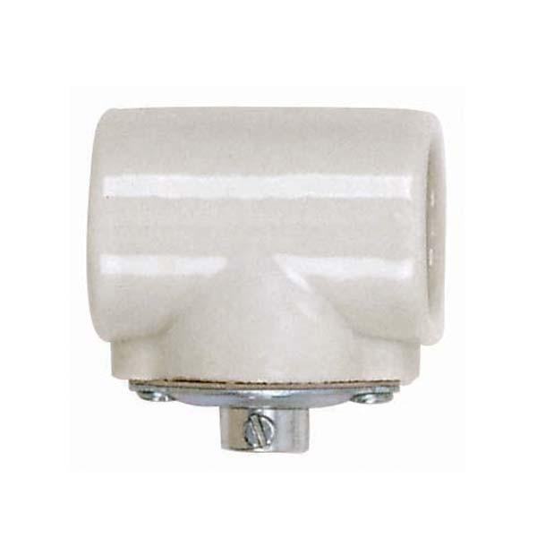Twin Porcelain Socket With Flange Bushing Cap; 1/8 IPS Cap; CSSNP Screw Shell; Glazed; 660W; 250V;