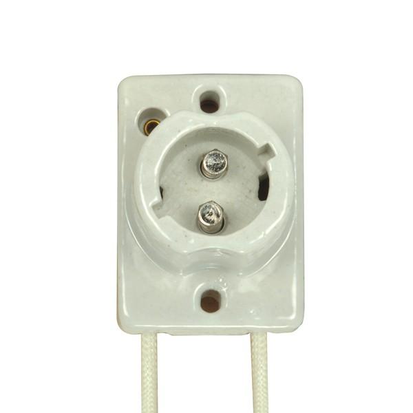 Keyless Low Pressure Sodium Surface Mount Porcelain Socket With Single-End Bayonet Base; 660W; 1000V