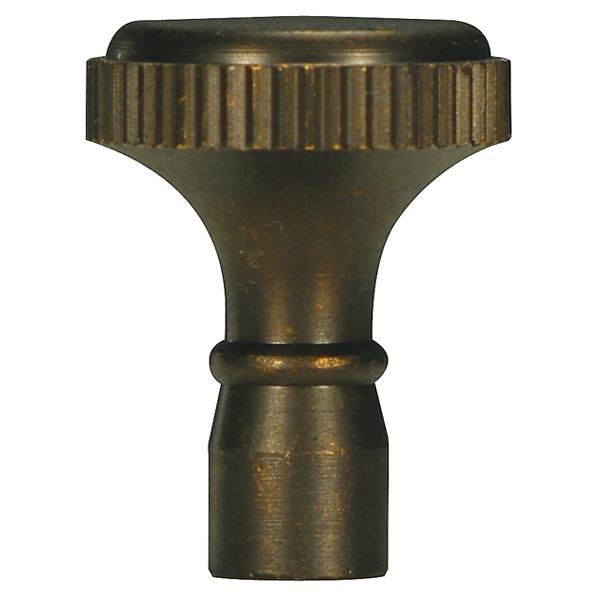 Solid Brass Knob; 4/36 Mandrel; Dark Antique Brass
