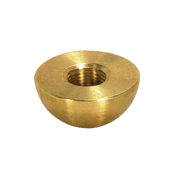 Brass Half Ball; Unfinished; 1/8 Tap; 3/4" Diameter