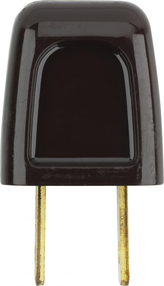 Quick Connect Plug; Non Polarized; 18/2-SPT-1; 10A-125V; Brown Finish