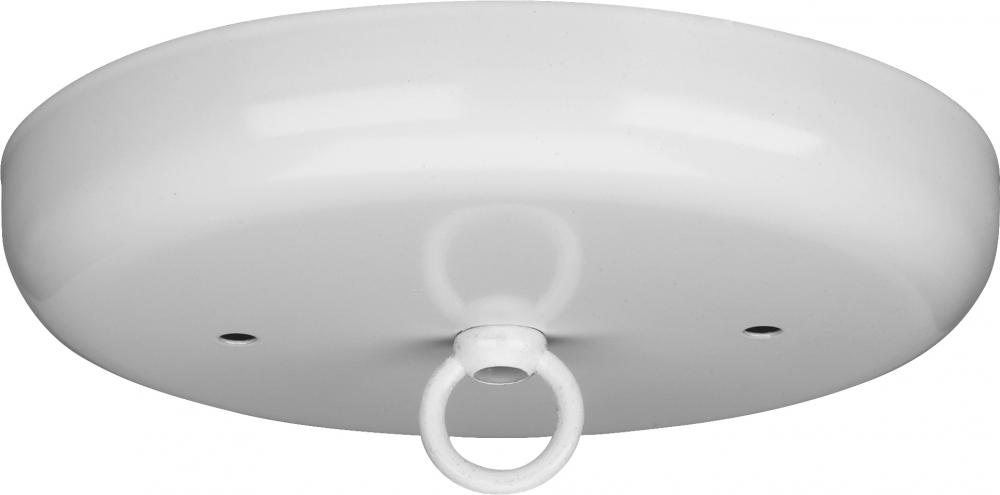 Contemporary Canopy Kit; White Finish; 5" Diameter; 7/16" Center Hole; 2-8/32 Bar Holes;