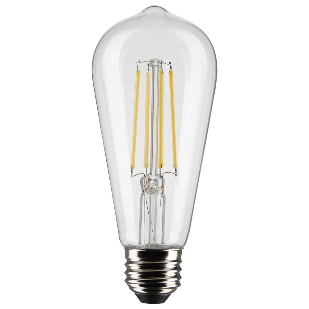 8 Watt ST19 LED; Clear; Medium base; 90 CRI; 3000K; 120 Volt