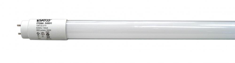 13 Watt T8 LED; Medium bi-pin base; 3500K; 50000 Hours; 1800 Lumens; Type A/B; Ballast Dependant or